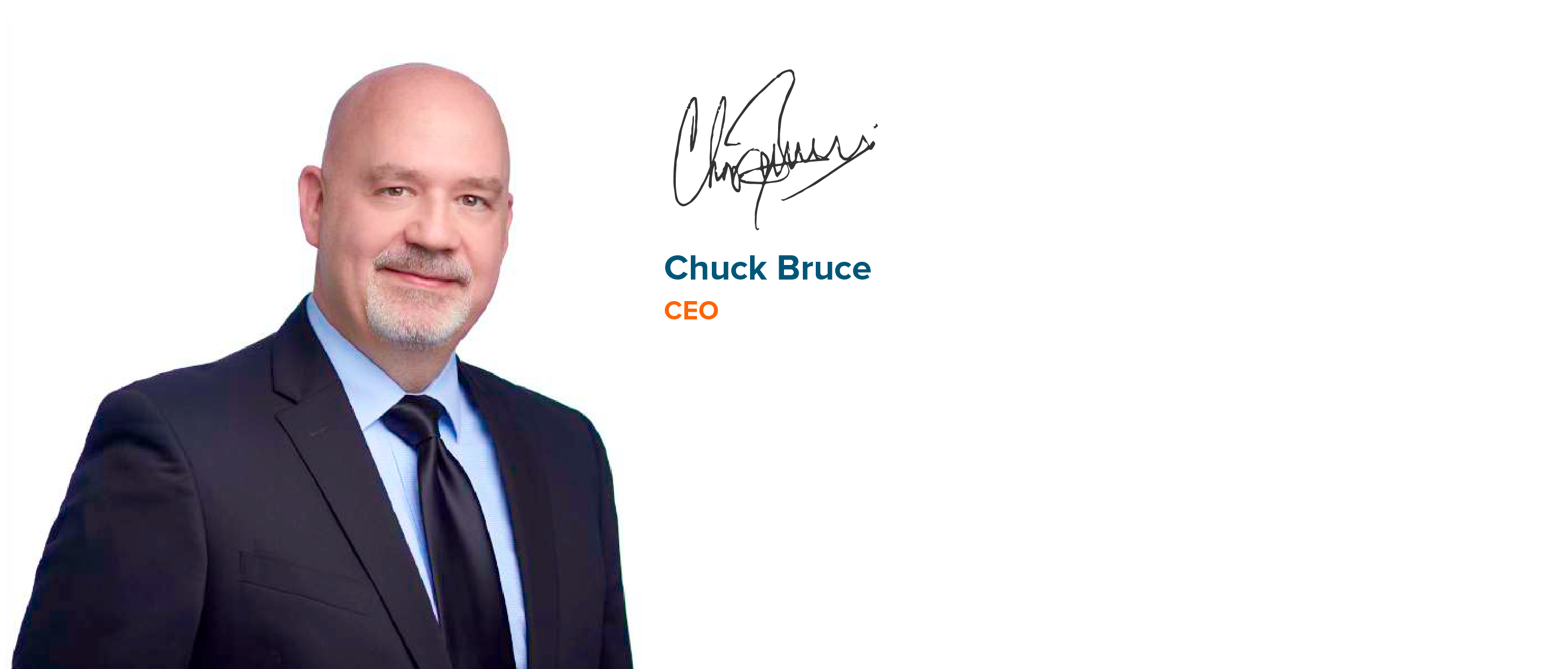Chuck Bruce Signature and Headshot